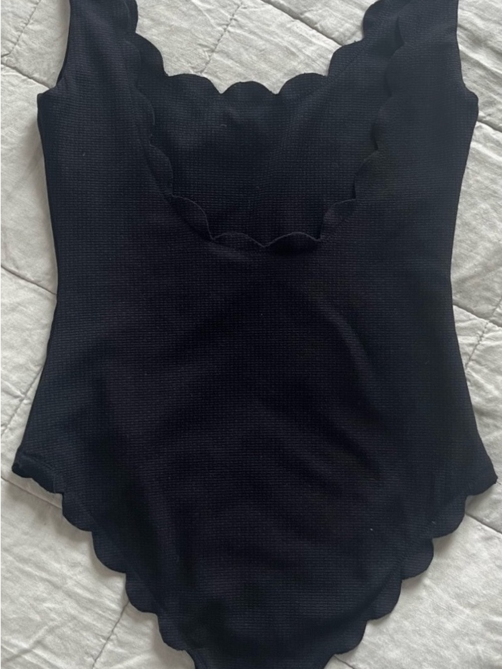 Marysia Black Scalloped One-Piece Swimsuit - Picture 2 of 4